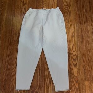 Lululemon Women Med Cream Neutral LAB Textured Grid‎ High-Rise Drawstring Jogger
